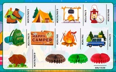 Camping Honeycomb Centerpiece,9 Pcs Camper Table Centerpieces Camper Decoration