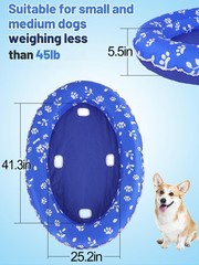 Upgraded Tear-Resistant Dog Pool Float – 25″ x 41″ Stable Support Inflatable …
