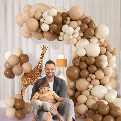 140Pcs Netural Balloon Garland Arch Kit, 5 10 12 18inch Brown Beige Nude Tan …