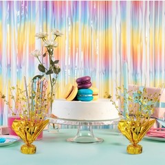 6 Pcs Gold Metallic Star Table Decorations – Foil Spray Centerpieces for Parties