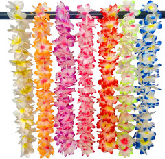 100 Count Hawaiian Leis Flower Necklaces Bulk Luau Party Favors Decorations Plus