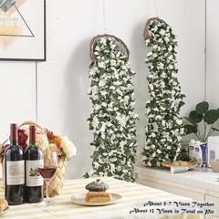 8 Pcs x 8.2 ft Flower Garland Artificial Rose Vine Flowers with Green Leaves