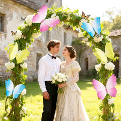 3D Hanging Butterfly Decorations, Butterfly Birthday Party Decorations, 3 Pcs Cr