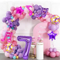 9Pcs Kpop Decorations – Kpop Music Balloons Rose Red Music Note Balloons – 40…