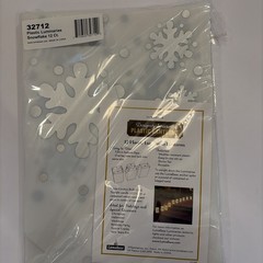 LumaBase Plastic Luminaria Lanterns, 12 Count (Pack of 1), Snowflake