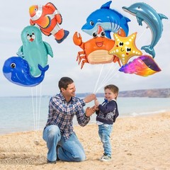 Sea Animal Balloons – Large Shark Dolphin Whale Fish Creature Foil Balloons f…