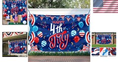 Machine Washable 71×44″ Patriotic Background – Perfect for Photographs & Parties