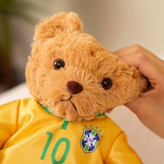 Soccer Jersey Teddy Bear Plush Toy Football Fan Gift Stuffed Animal