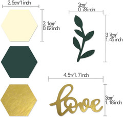 Greenery Wedding Table Confetti,Boho Love Theme Party Confetti,Sage Leaf Engagem