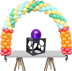11 Holes Collapsible Black Plastic Balloon Sizer Box, Balloons Sizer Cube, Ba…