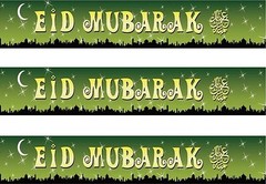 EID MUBARAK FOIL Banners[288] Happy Eid Party Supply Islamic Gift Ramadan Gifts
