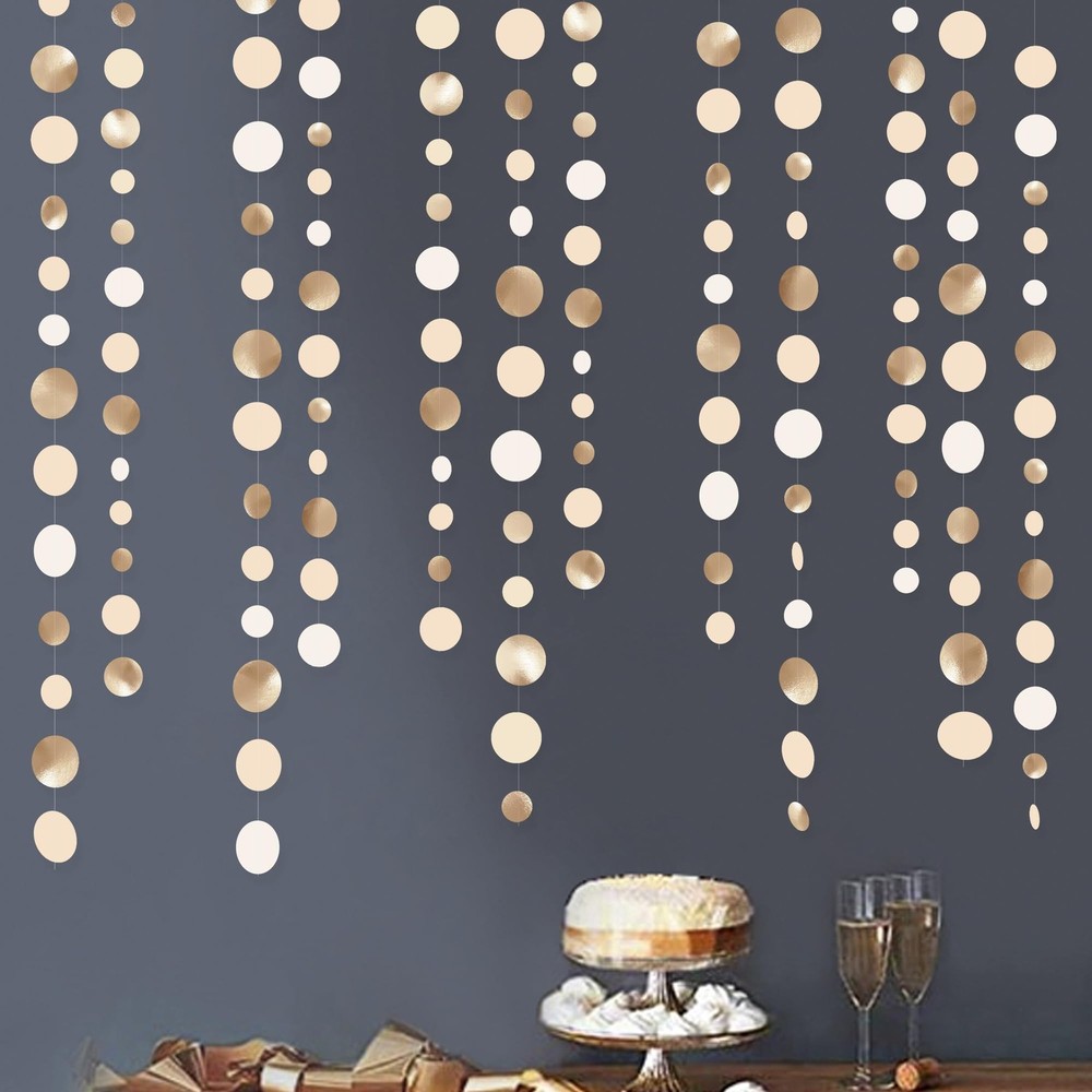 Champagne Gold Party Decorations Circle 14 meters/46 feet,