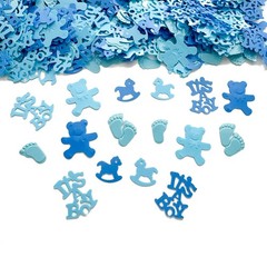 1000 PCS Light Blue Navy Boy Gender Reveal Baby Shower Glitter Confetti