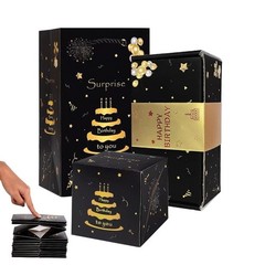 Birthday Surprise Gift Box Explosion for Money, Exploding Money Gift Box for Cas