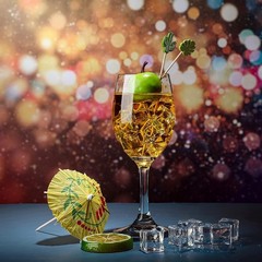 160 pcs Cocktail Decor Set Drink Umbrellas Fruit Picks Bamboo Sticks Summer P…