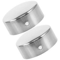 2 Pcs Metal Handrail End Caps Round Plug Covers for Wood Rail Tubing