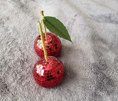 Disco Ball Cherry Mirror Decor Hanging Retro Aesthetic Room Window Ornament