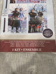 Disney FROZEN 2 Scene Setter HAPPY BIRTHDAY wall poster backdrop Anna Elsa NEW