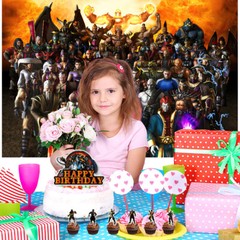 Mortal Kombat Party Supplies Birthday Decor Set Balloons Cake Toppers Banner