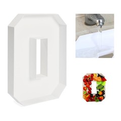 10 Inch Plastic Fillable Number 0 Charcuterie Washable Sweet Food Box White