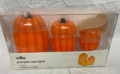 Pumpkin LED indoor lights Wilko Halloween 3 pack (A1 011 )