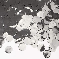 1″ Round Confetti – Metallic Silver – 10oz Bulk – Premium Large Circle Shiny …