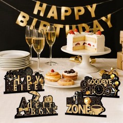4 PCS Retirement Party Wooden Table Centerpieces Tiered Tray Decor
