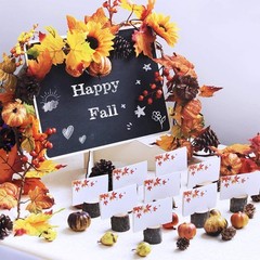2 Pack Fall Maple Leaf Garland – 6ft/Piece Artificial Berries Sunflower Pumpkin