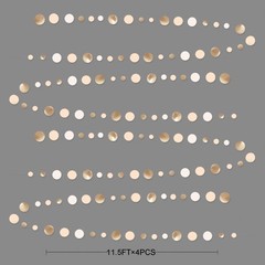 Champagne Gold Party Decorations Circle 14 meters/46 feet,