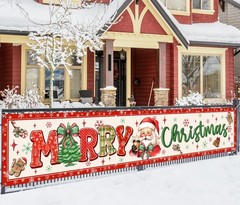 Large Christmas Banner Christmas Outdoor Decorations for Indoor/Outdoor Party