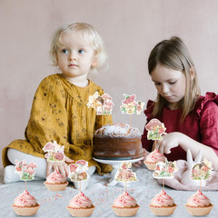 Fairy Cupcake Toppers, 36PCS Fairy First Birthday Decorations, Chic Baby Shower