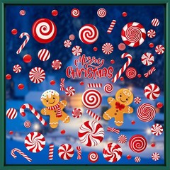 Christmas Gingerbread Window Clings – 9 Sheets 73 11 x 8.0 x 0.1 inches, Red