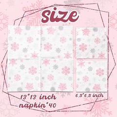 40pcs Snowflake Winter Napkin Party Decoration Winter Snowflake Pink White Wonde