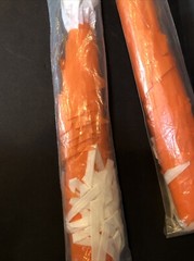 2 each Orange Plastic Pennant Banner, Party Decor, 100 foot length