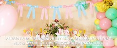 Champagne Bow Garland Banner 1 String 9 PCS, Pre-Strung Satin Ribbon Bow