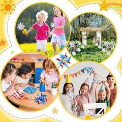 Celebrate with 50 Patriotic Blank Pinwheels – DIY Craft Kit for All Seasons