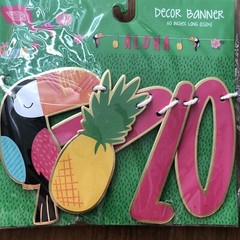 Toucan party deco decorations tropical birds luau string lights napkins banner