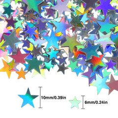 60g Star Confetti Glitter Table Confetti Metallic Foil Stars for Christmas Pa…