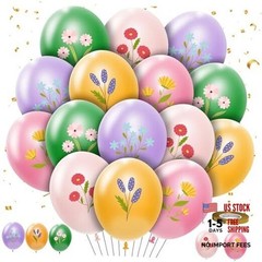 50Pcs Floral Party Decorations Balloons Set, Spring Summer Wildflower Floral