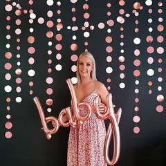 Rose Gold Party Decorations Dusty Pink Circle Dots Garland Blush Pink Hanging…