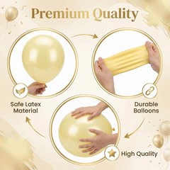 Balloon Column Kit Floor-Set of 2 with Gold Balloons-5FT Balloon Tower Stand …
