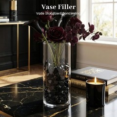 150PCS Black Acrylic Fake Ice Rocks – Vase Fillers & Table Decor