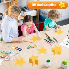 600 PCS Small Paper Star Cutouts 2 Inch Gold Shape Die Cuts Board Decor