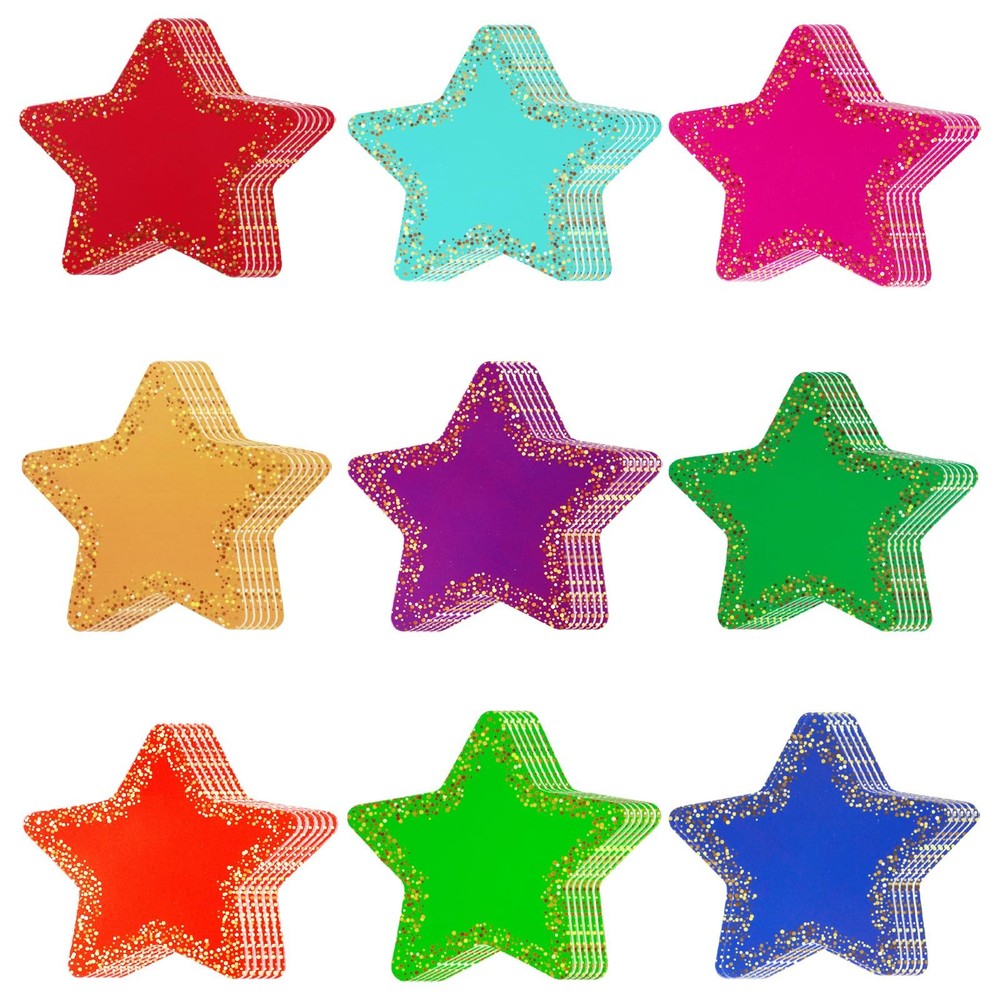 Star Paper Cutouts Assorted Colors Classroom Bulletin Board Decor 117 PCS