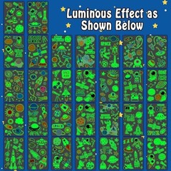 290 Styles (30 Sheets) Luminous Tattoos for Kids Party Decorations, Glow Space