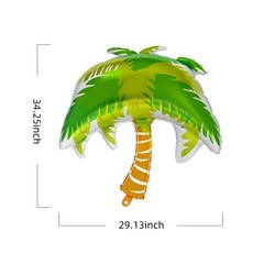 4 PCS Tropical Island Balloon Banner Set: Flamingo Pineapple Coconut Tree Coc…