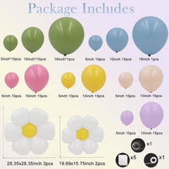 Spring Flower Balloon Arch Kit – 157Pcs Daisy Decorations for Baby Shower & Part