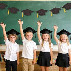 DIY Large 7″x12″ Graduation Cap Cutouts Party Decorations Set, 24 Graduation …