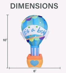 «It’s a Boy» New Baby Balloon Inflatable Baby Shower Decoration Reveal 10 ft