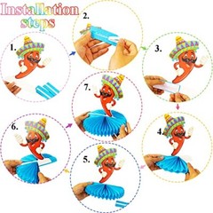 12 Pcs Cinco De Mayo Table Centerpiece for Mexican Themed Party Decor